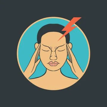 MIGRAINE logo vector Stock Illustration