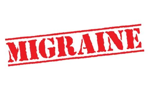 Migrane typographic stamp Stock Illustration