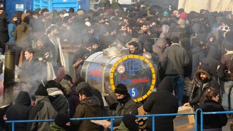 MIGRANT CAMP. BELARUS Stock Footage 166746397