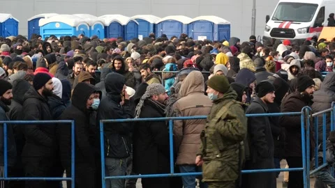 MIGRANT CAMP. BELARUS Stock Footage 166746409