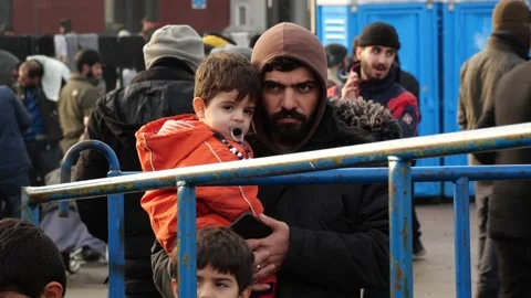 MIGRANT CAMP. BELARUS Video stock 166746442