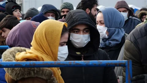MIGRANT CAMP. BELARUS Stock Footage 166746674