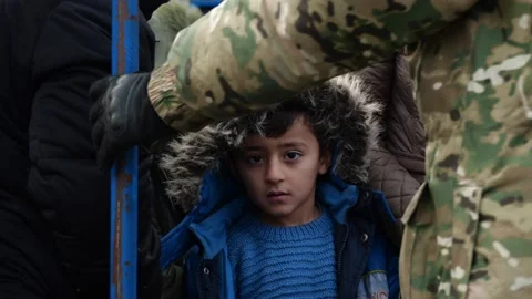 MIGRANT CAMP. BELARUS Video stock 166746732