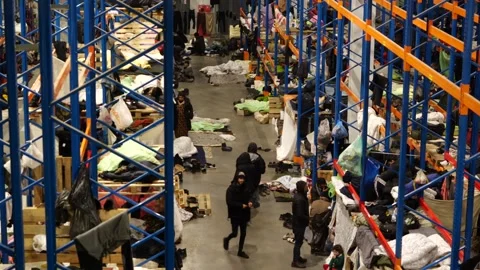 MIGRANT CAMP. BELARUS Stock Footage 166746886