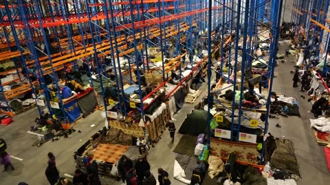 MIGRANT CAMP. BELARUS Stock Footage 166746892