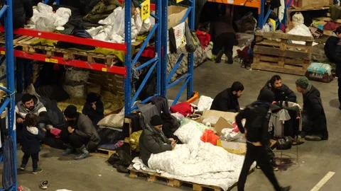 MIGRANT CAMP. BELARUS Stock Footage 166746948