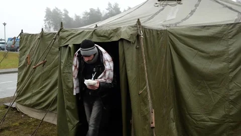 MIGRANT CAMP. BELARUS Video stock 166747975