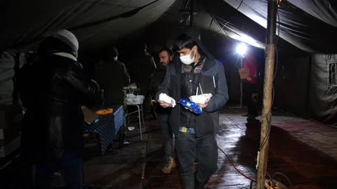 MIGRANT CAMP. BELARUS Stock Footage 166748058