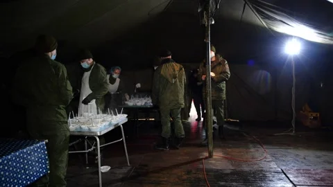 MIGRANT CAMP. BELARUS Stock Footage 166748199