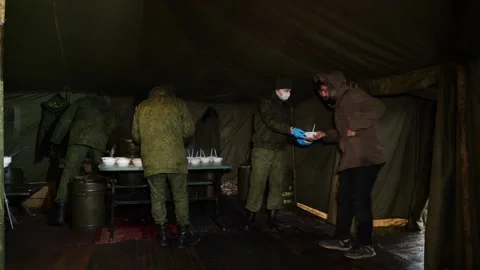 MIGRANT CAMP. BELARUS Stock Footage 166748373