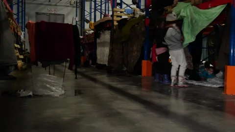 MIGRANT CAMP. BELARUS Stock Footage 166748476