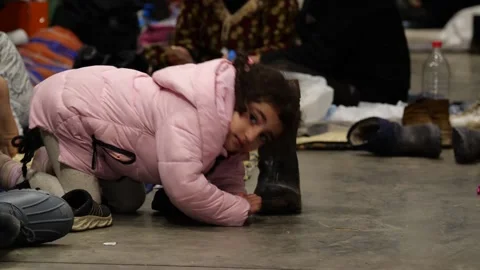 MIGRANT CAMP. BELARUS Stock Footage 166748489