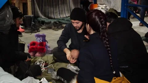 MIGRANT CAMP. BELARUS Stock Footage 166748663