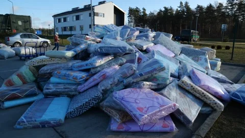 MIGRANT CAMP. BELARUS Stock Footage 166748676