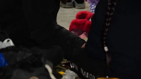 MIGRANT CAMP. BELARUS Stock Footage 166748689