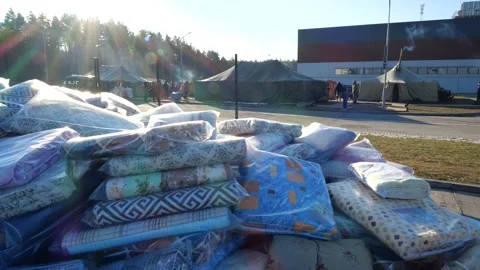 MIGRANT CAMP. BELARUS Stock Footage 166748695