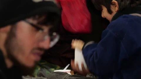 MIGRANT CAMP. BELARUS Stock Footage 166748700