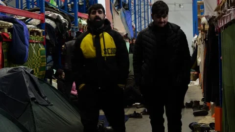 MIGRANT CAMP. BELARUS Stock Footage 166748707