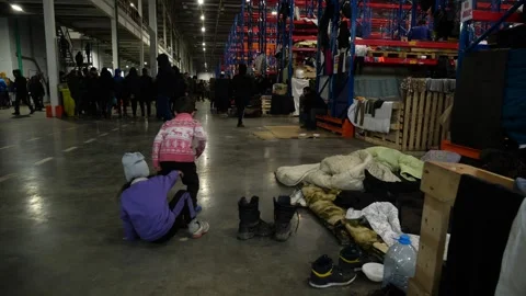 MIGRANT CAMP. BELARUS Stock Footage 166748839