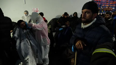 MIGRANT CAMP. BELARUS Stock Footage 166748902