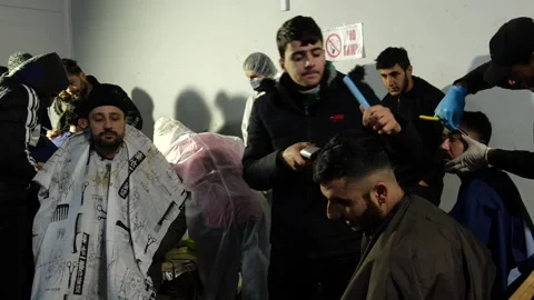 MIGRANT CAMP. BELARUS Video stock 166748952