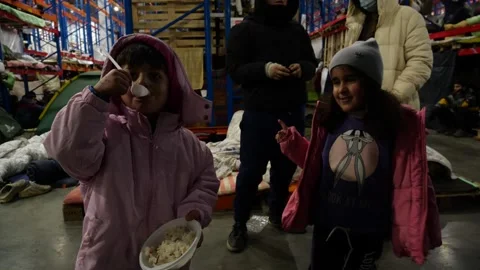 MIGRANT CAMP. BELARUS Stock Footage 166748991