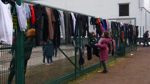 MIGRANT CAMP. BELARUS Video stock 167889444