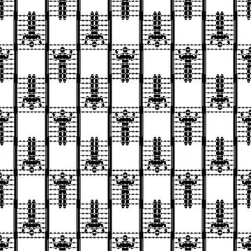 Migrant man at border pattern seamless vector Illustrazione stock