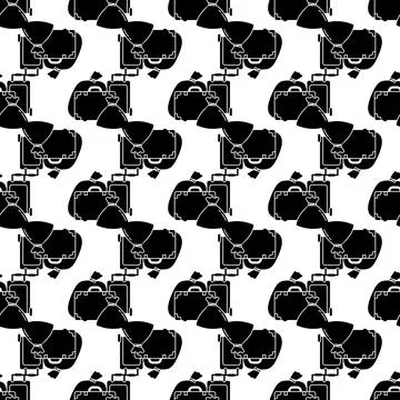 Migrant refugee bags pattern seamless vector Illustrazione stock