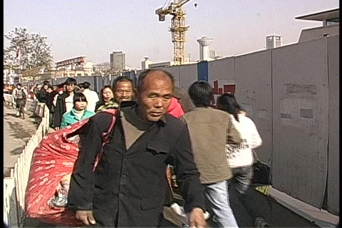 Migrant Workers in China Stock Footage 266619