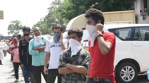 Migrant workers India On Lockdown Due To Coronavirus Pandemic Stock Footage 130325496