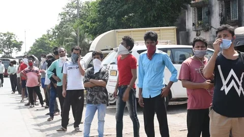 Migrant workers India On Lockdown Due To Coronavirus Pandemic Stock Footage 130326392