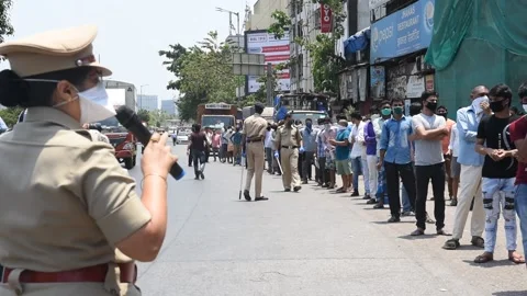 Migrant workers India On Lockdown Due To Coronavirus Pandemic Stock Footage 130328437