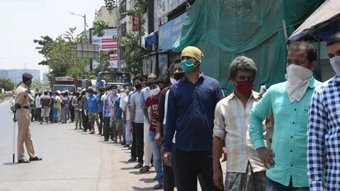 Migrant workers India On Lockdown Due To Coronavirus Pandemic Stock Footage 130331795