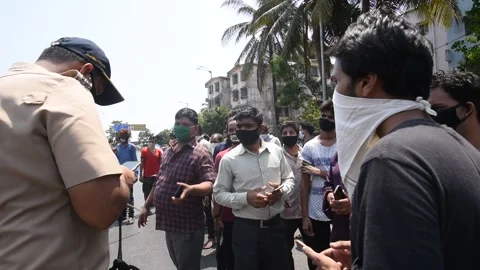 Migrant workers India On Lockdown Due To Coronavirus Pandemic Stock Footage 130381250
