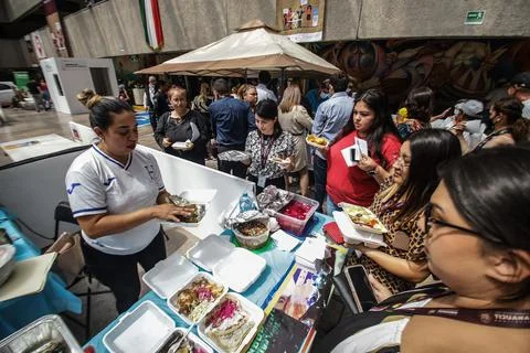 Migrants claim rights through their food in Mexico's Tijuana - 07 Sep 2022 Stock Photos