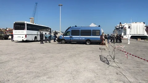 Migrants in Sicily Stock-Footage 125393706