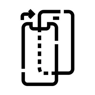 Migrating data between mobile phones icon concept Stock Illustration