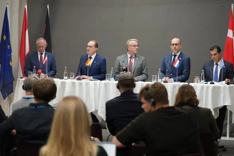 Migration and Interior Ministers from the 'Group of Five' countries meet in Cope Stock Photos