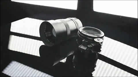 The migration of camera lenses 스톡 동영상 37039732