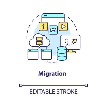 Migration concept icon Illustrazione stock
