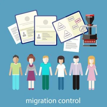 Migration control Stock Illustration