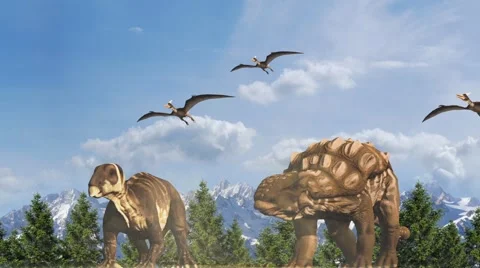 Migration of dinosaurs Stock Footage 51494789