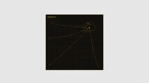 Migration Flow HUD Data Interface Seamless Loop Stock Footage 342027932
