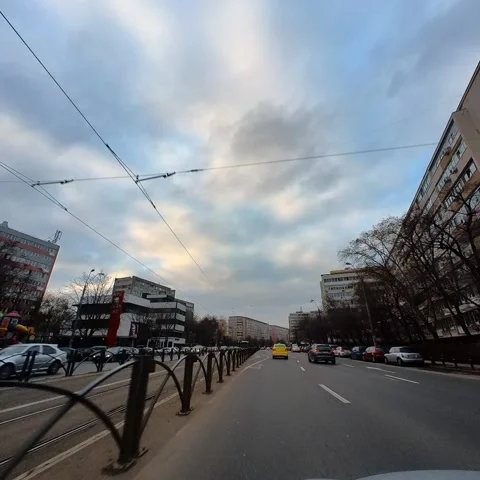 Mihai Bravu + Stefan cel Mare timeshift Bucharest 2023 Stock Footage 230093801