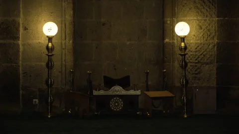 Mihrap view from inside the mosque Stock Footage 219865795