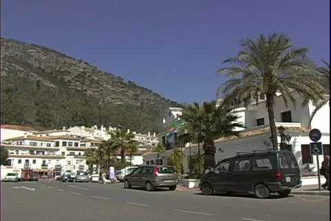 Mijas Town Center-ws Stock Footage