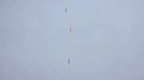 Mikado sticks falling down in front of white background Stock Footage 58761467