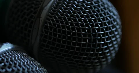 Mike Metal Mesh macro shot Stock Footage 283251130