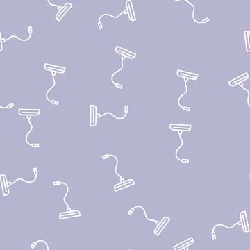 Mike mic microphone line seamless pattern Illustrazione stock